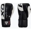 RDX REX F4 biele a čierne boxerské rukavice BGR-F4B-1OZ