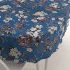 Biante Teflónový oválny obrus TF-061 Kvety na modrom 60x100 cm