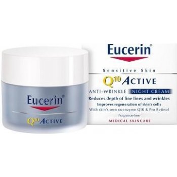 Eucerin Q10 Active regeneračný nočný krém proti vráskam pre všetky typy citlivej pleti 50 ml