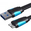 Vention VAS-A12-B050 Plochý USB 3.0 A-Micro-B, 0,5m, černý