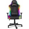 Herní křeslo Yenkee YGC 300RGB Stardust, černé, podsvícené, polohovatelné