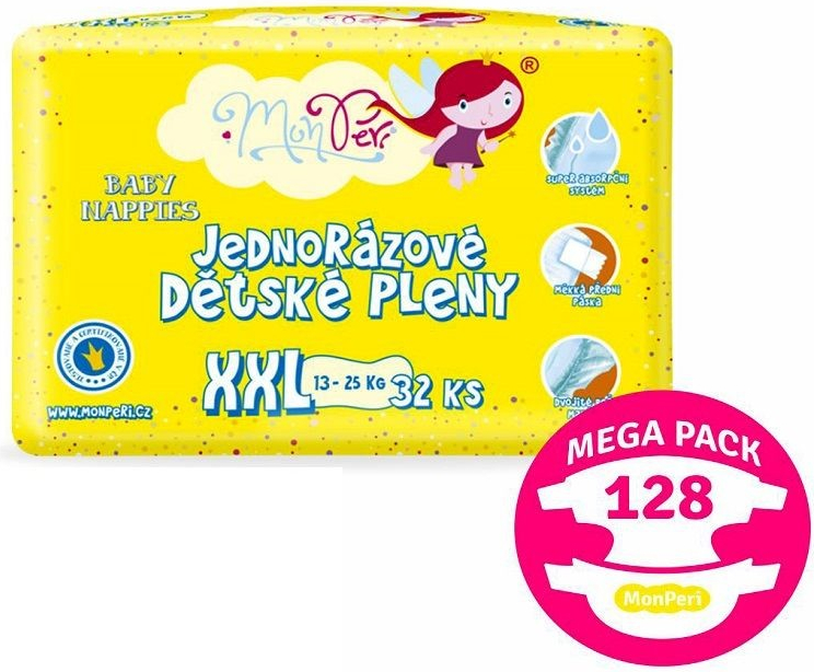 MonPeri Mega Pack XXL 13-25 kg 128 ks