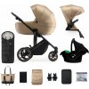 KINDERKRAFT SELECT Kočík kombinovaný 3v1 Prime 2 Sandrose Beige, Premium + Fusak 3v1 Jibot Ink