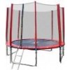 Eoshop Premium Červená trampolína 366 cm s ochrannou sítí + žebřík + krycí plachta