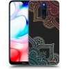 Picasee silikónový čierny obal pre Xiaomi Redmi 8 - Kvetinový vzor