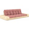 Karup Design menčestrová rozkladacia pohovka 244 cm Base ružová