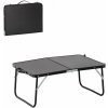 Garden Line Skladací kempingový turistický stôl Komo 60 cm čierny matný
