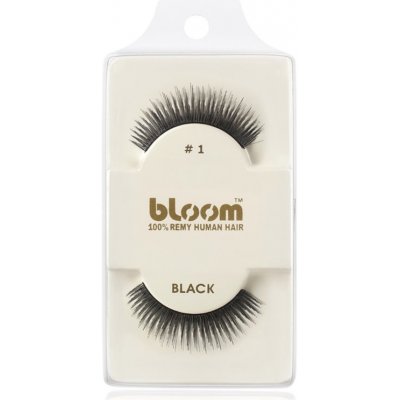 Bloom Natural nalepovacie mihalnice z prírodných vlasov No. 1 Black