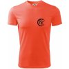 Volejbal lopta prso - Pánske tričko Fantasy športové - 3XL ( Neónová oranžová )