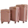 Sada 3 cestovných kufrov T-class® 218, růžová, TSA zámok, M, L, XL