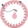 Masážna hula hoop obruč HMS HHW01 so závažím - ružová