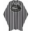 The Shave Factory TS-9077 Barber Cape w.Stripes čierno biela pruhovaná pláštenka