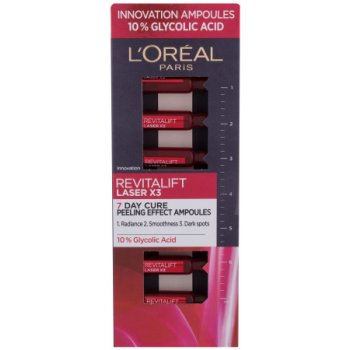 L'Oréal Revitalift Laser X3 sérum s kyselinou glykolovou v ampulích 7 x 1 ml