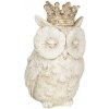 Clayre & Eef Dekorácia sova s ​​korunkou - 7 * 7 * 12 cm - Clayre & Eef