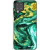 Picasee silikónový čierny obal pre Samsung Galaxy A12 A125F - Green Gold