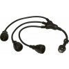 Legrand Trojdílný gumový prodlužovací kabel 3x2P+Z 0,6 m IP20 černý (50577)