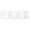 Ferm Living Poháriky na panáky Ripple set 4ks, frosted