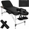 tectake 404634 skladacie masážne lehátko s taškou - 3 zóny, 5 cm - čierna