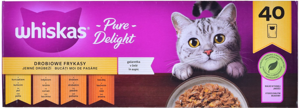 Whiskas Potr Pure Delight s hydinovým mäsom 40 x 85 g