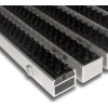 čierna hliníková čistiace kefová vonkajšie vstupná rohož Alu Super - 150 x 100 x 2,7 cm