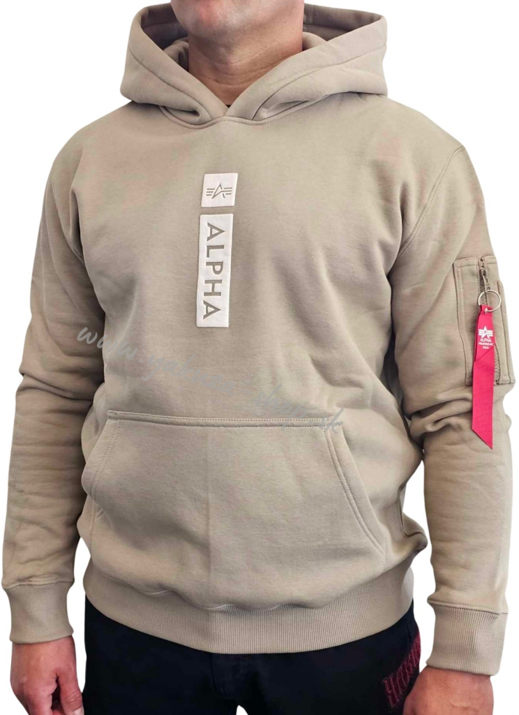 Alpha Industries ALPHA PP Hoody pánska mikina vintage sand