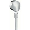 Hansgrohe Kolienka Pripojenie hadice FixFit E so spätným ventilom a s guľovým kĺbom, chróm 27505000-HG