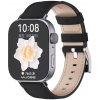Wigento Pre Huawei Watch Fit 4 / 4 Pro / 3 Originálny kožený dizajn Náhradná inteligentná hodinky Arm Band Čierna