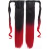 Colík, vrkoč s omotávkou rovný OMBRE - odtieň Black T Red