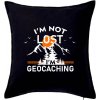 Im not lost - geocaching - Vankúš 50x50 - 50x50 - Vrátane výplne ( Čierna )