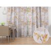 Biante Dekoračný záves TF-045 Orchidey na béžovom 140x220 cm