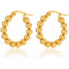Troli Módne pozlátené korálkové náušnice kruhy