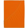 B. E. S. - Petrovice, s. r. s.r.o. Posteľná plachta Džersej česaná bavlna MAKO – Sýta oranžová 140 - 160 × 200