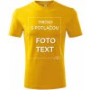 Tričko s potlačou Žltá S