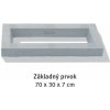 Semmelrock Bradstone Lias krycia platňa 78x35x4cm, Farby popolová-sivá