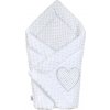NEW BABY Luxusná MINKY zavinovačka biela Bavlna/Polyester, 75x75 cm