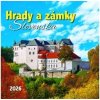 Kalendár 2026 HRADY A ZÁMKY SLOVENSKA, nástenný, mesačný, 14 listov, 330 x 330mm