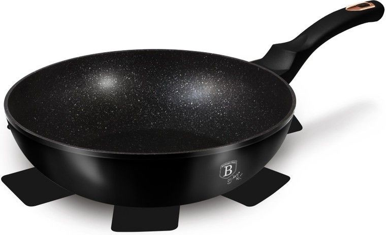 Berlingerhaus Panvica wok s mramorovým povrchom Black Rose Collection 30 cm BH-6178