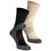 Turistické ponožky Salomon X Ultra Access Crew 2-Pack - bleached sand/black