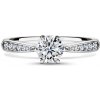 Minerva Side Stones | Zásnubný prsteň so stredovým kameňom 0.700 ct, biele zlato, s diamantmi 58