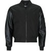Calvin Klein Jeans Bundy FAUX LEATHER BOMBER JACKET Čierna