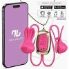 InToYou App Series Tickly Vibrating Nipple Clamps with Necklace & App Pink