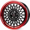 Borbet B 7x17 4x100 ET30 black rim red