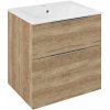 Sapho Cirasa skrinka 59.2x45.9x64 cm závesná kúpeľňová skrinka pod umývadlo dub CR601-2222