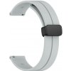 eses Silikónový remienok s magnetickou sponou pre smart hodinky 22 mm Farba: svetlo šedá