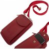 Kožená Taška cez rameno na smartfón unisex Hunter 20x13cm červená Veľkosť: UNI