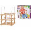 Drevená hojdačka Outdoor Wooden Baby Swing Eichhorn prírodná 140-210 cm dĺžka 30*30 cm sedadlo 20 kg nosnosť od 12 mes
