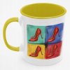 Mooga - Pop Art High Heels hrnček s potlačou 330 ml biely/béžový