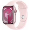 Chytré hodinky Apple Watch Series 9 45mm Cellular Ružový hliník so svetlo ružovým športovým remienkom - M/L (MRML3QC/A)