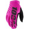 Dámske rukavice 100% BRISKER Women´s Gloves Neon Pink/Black Veľkosť: L