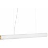 Ferm Living Závesná lampa Vuelta, veľká – biela/mosadzná
